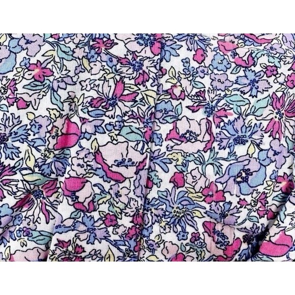 GAP 2pk Women's L (10/12) Cotton Relaxed PJ Pajama Pant Purple Floral Stripe NWT - Picture 7 of 11